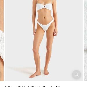 BNWT HUNZA G - Misty Bikini With Pearly Hoop - White
